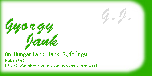 gyorgy jank business card